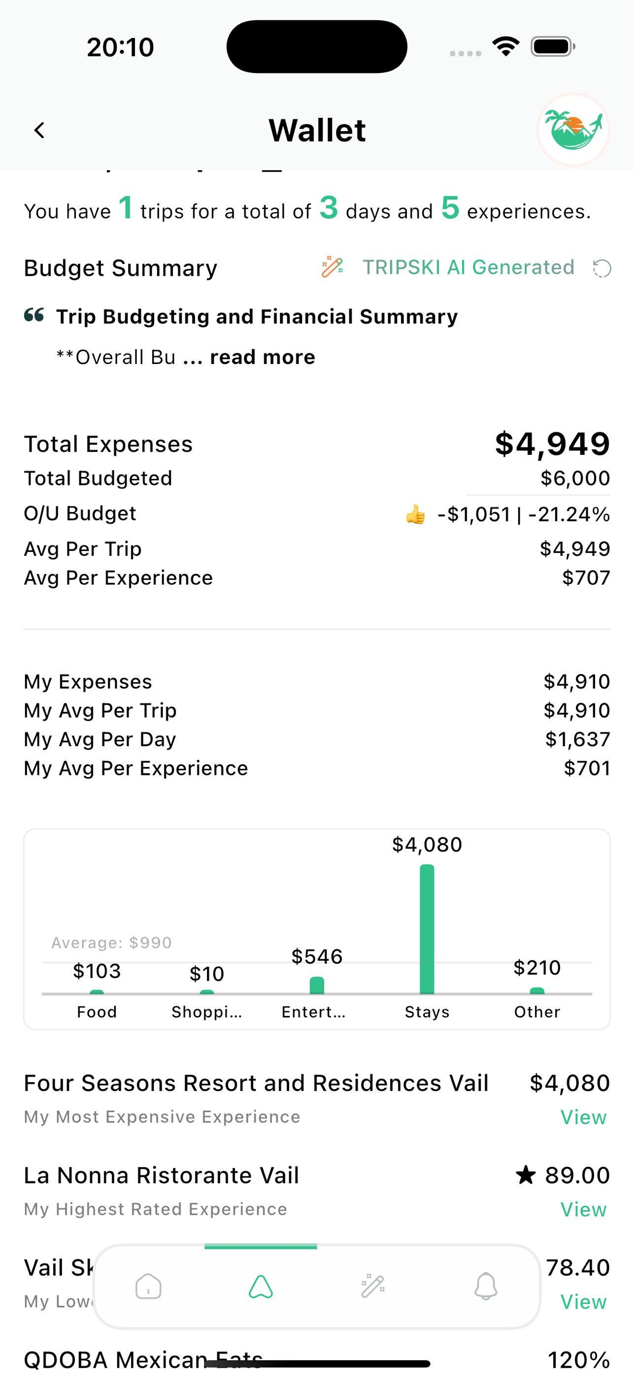 Experience details